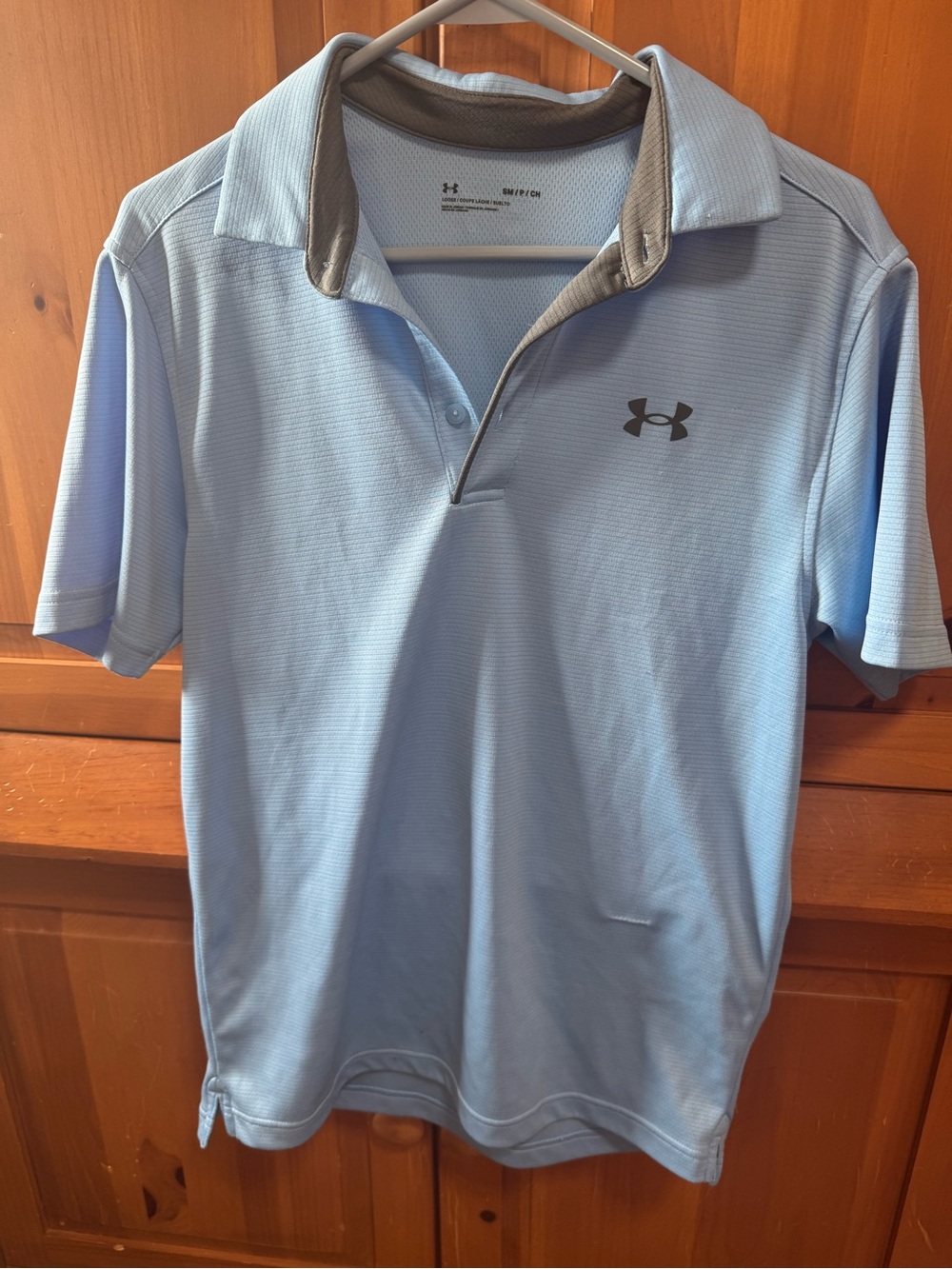 Under Armour Light Blue and Teal Polos